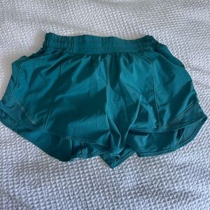 Green Lululemon Hotty Hot Shorts